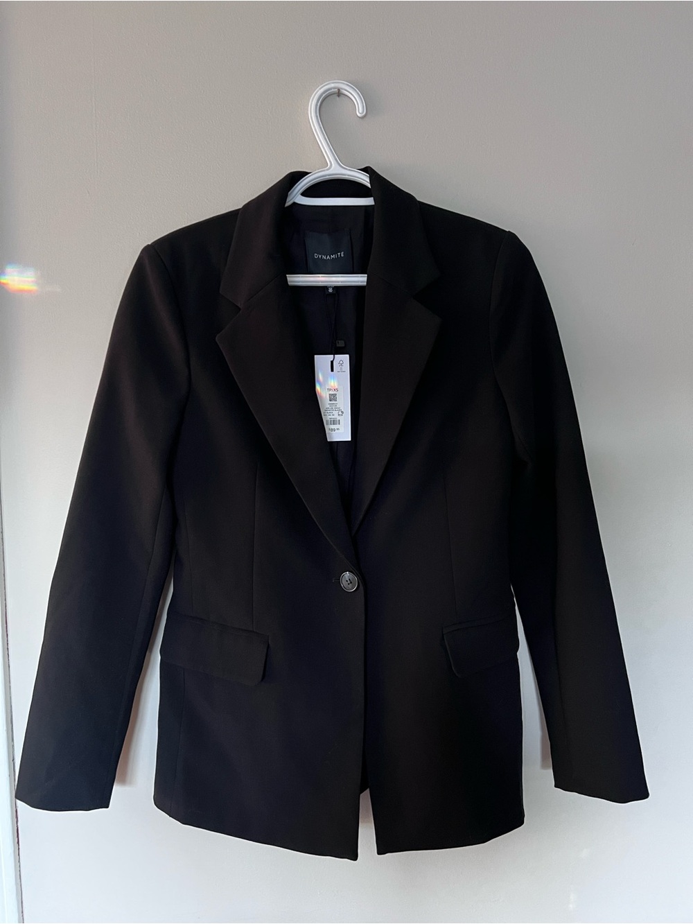 Veston Adeline Dynamite Black Single-Button Blazer NWT